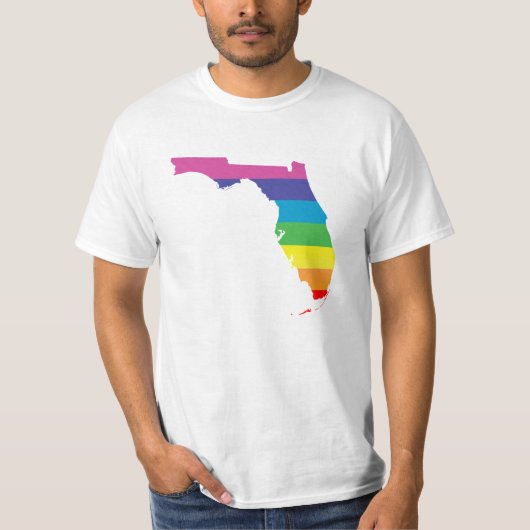 florida pride . gestreept. t-shirt (Voorkant)