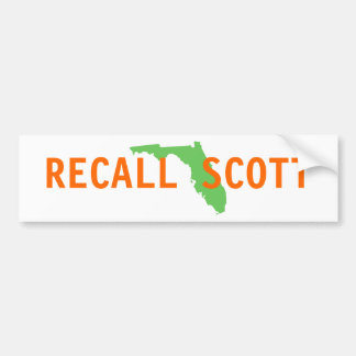 FLORIDA, RECALL SCOTT BUMPERSTICKER