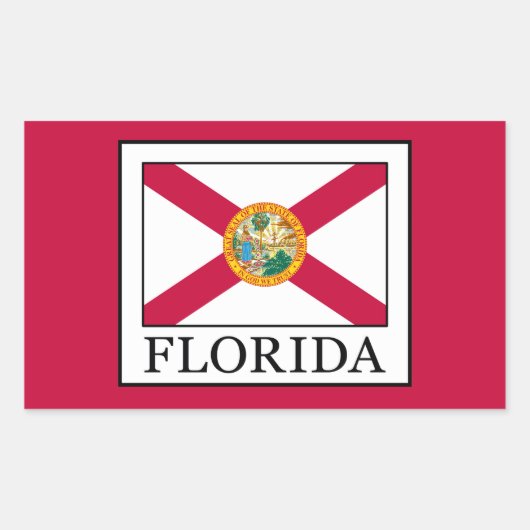 Florida Rechthoekige Sticker (Voorkant)