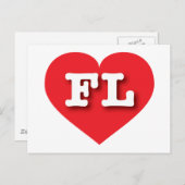 Florida Red Heart - Ik hou van FL Briefkaart (Voorkant / Achterkant)