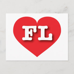 Florida Red Heart - Ik hou van FL Briefkaart