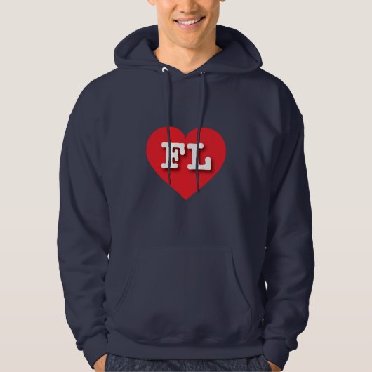 Florida Red Heart - Ik hou van FL Hoodie (Voorkant)