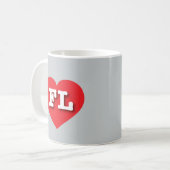 Florida Red Heart - Ik hou van FL Koffiemok (Voorkant links)