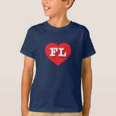 Florida Red Heart - Ik hou van FL T-shirt (Voorkant)