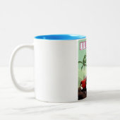 Florida red retro sport wagen tweekleurige koffiemok (Links)