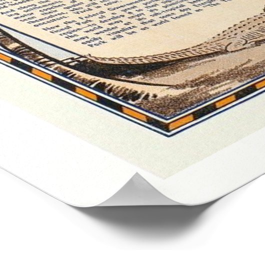 Florida Reiskaart 20x28 Poster Afdrukken (Hoek)