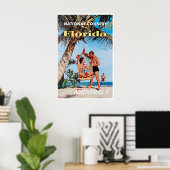 Florida Reisposter Retro Florida Wand Kunst Prin Poster (Thuiskantoor)
