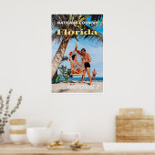 Florida Reisposter Retro Florida Wand Kunst Prin Poster (Keuken)