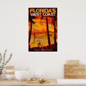 Florida Reisposter Westkust Van Florida Kunst Poster (Keuken)