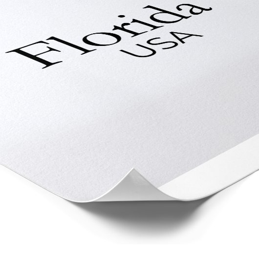 Florida Relief Map Red Texture Poster (Hoek)