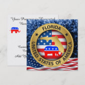 Florida Republikeinse Patriottische Uitnodiging - (Voorkant / Achterkant)