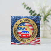 Florida Republikeinse Patriottische Uitnodiging - (Staand voorkant)