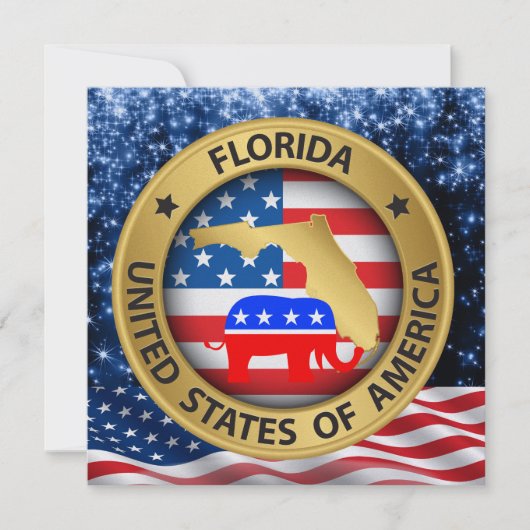 Florida Republikeinse Patriottische Uitnodiging - (Voorkant)