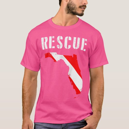 Florida Rescue Diver Diver Diving Divema T-shirt (Voorkant)