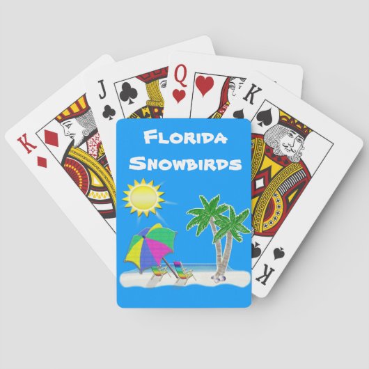 Florida Retirement Gifts, grootouders die rondlope Pokerkaarten (Achterkant)