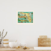 Florida Retro 16x20 kaartposter Poster (Keuken)