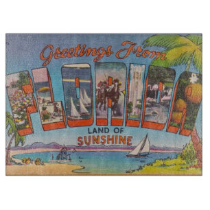 Florida Retro Ansichtkaart Snijplank