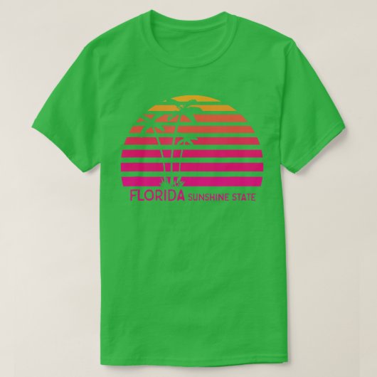 Florida Retro Color Sunset T-shirt (Design voorkant)