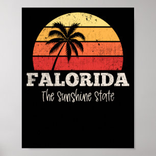 Florida Retro de Verenigde Staten van de Zonnesta Poster