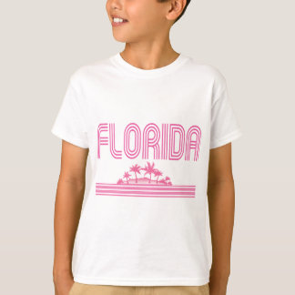 Florida Retro Neon Palm Trees roze T-shirt