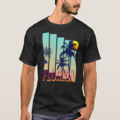Florida Retro  stijl Palm Tree Premium T-shirt (Voorkant)