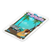 Florida Retro stijl reisposter Magneet (Linkerzijde)