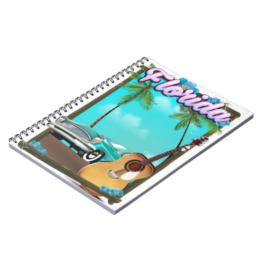 Florida Retro stijl reisposter Notitieboek (Linkerzijde)