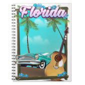 Florida Retro stijl reisposter Notitieboek (Voorkant)