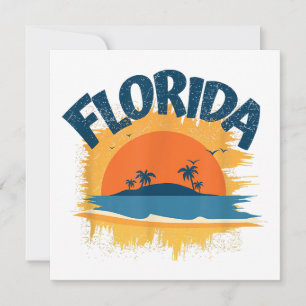  Florida Retro T-shirt Design Zonneschijn Bedankkaart