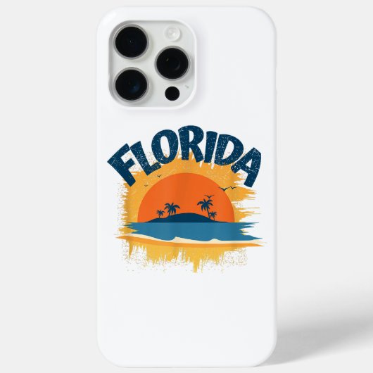 Florida Retro T-shirt Design Zonneschijn Case-Mate iPhone Case (Achterkant)