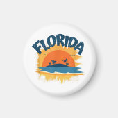  Florida Retro T-shirt Design Zonneschijn Magneet (Voorkant)