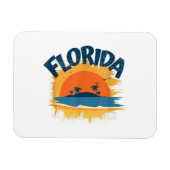  Florida Retro T-shirt Design Zonneschijn Magneet (Horizontaal)