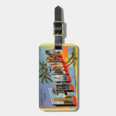 Florida Retro Tropisch  Bagagelabel (Voorkant verticaal)