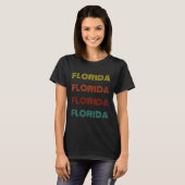 Florida Retro Typografie Amerikaanse Staat T-shirt (Voorkant volledig)