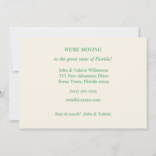 Florida Retro Verhuisaankondiging (Achterkant)