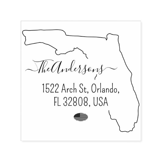 Florida Return Adres Aangepast Zelfinktende Stempel (Design)