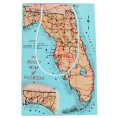 Florida Road Map Medium Cadeauzakje (Voorkant)