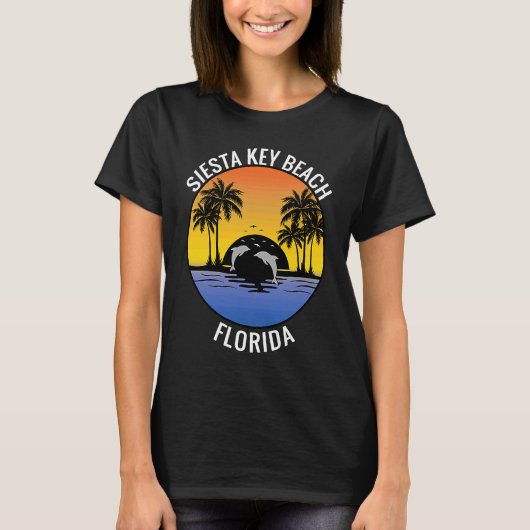 Florida Road Trip Family Vacation Siesta Key Beach T-shirt (Voorkant)