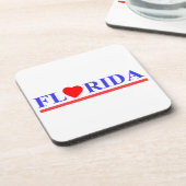 Florida rode hart bier onderzetter (Linkerzijde)
