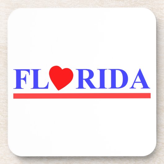 Florida rode hart bier onderzetter (Voorkant)