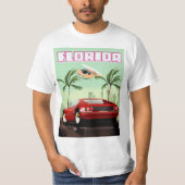 Florida rode retro sportwagen t-shirt (Voorkant)