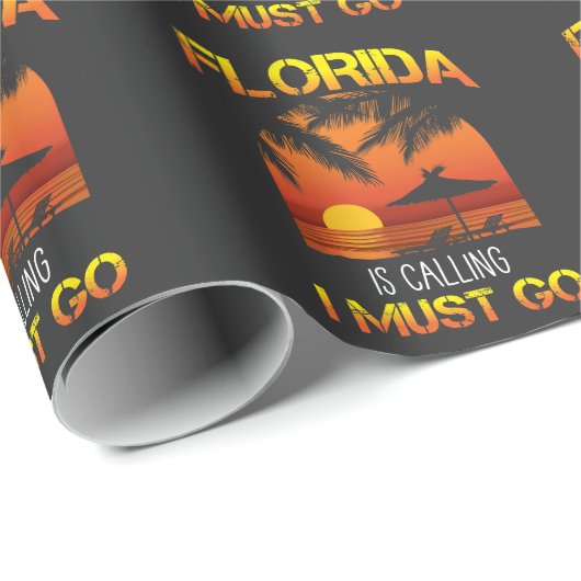 Florida roept de zomervakantie op cadeaupapier (Rol Hoek)