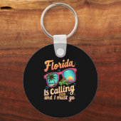 Florida roept en ik moet gaan Zomerstemming Flor Sleutelhanger (Voorkant)