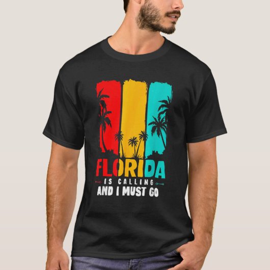 Florida roept me op naar Florida Summer Vacati T-shirt (Voorkant)