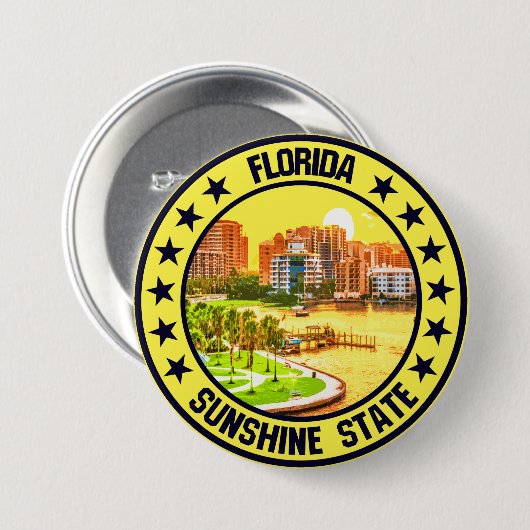 Florida Ronde Button 7,6 Cm (Voorkant /achterkant)