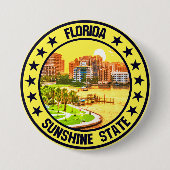 Florida Ronde Button 7,6 Cm (Voorkant)