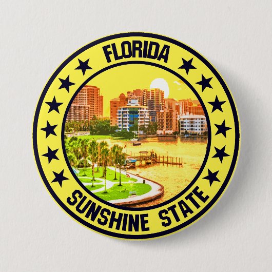 Florida Ronde Button 7,6 Cm (Voorkant)