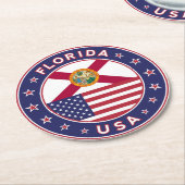 Florida Ronde Kartonnen Onderzetter (Gebogen)