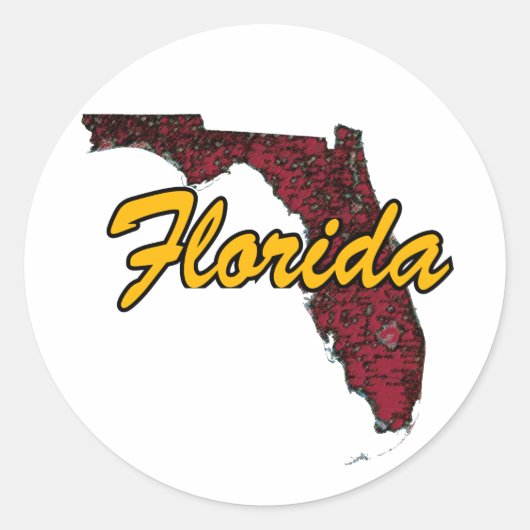 Florida Ronde Sticker (Voorkant)