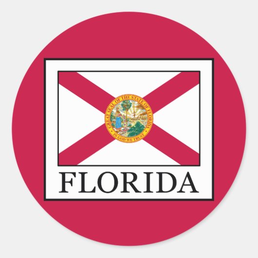 Florida Ronde Sticker (Voorkant)
